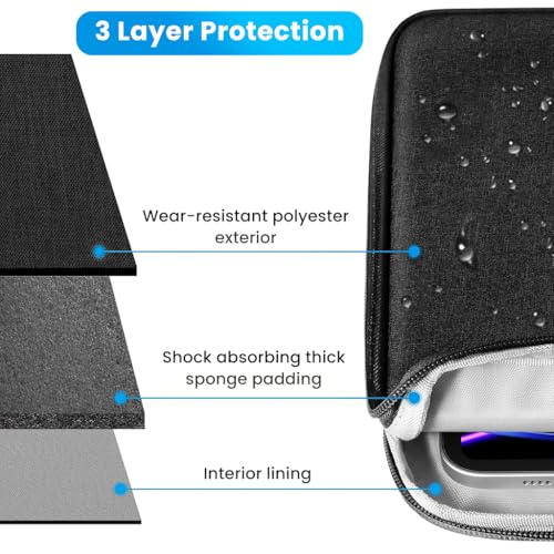 ZORBES® 12.9 inches Tablet Travel Bag for iPad Waterproof Travel Zipper Bag with Utility Mesh Pocket Travel Accessories Bag Universal Tablets Pad Organizer Bag, Black ZORBES® 12.9 inches Tablet Travel Bag for iPad Waterproof Travel Zipper Bag with Utility Mesh Pocket Travel Accessories Bag Universal Tablets Pad Organizer Bag, Black